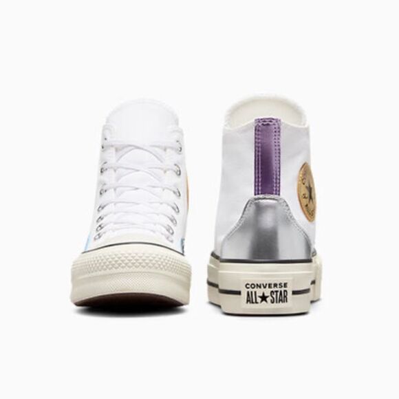 Converse Converse All Star Lift Platform Chrome Sneaker Shoes size 8 - Picture 11 of 15